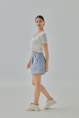 Pearly Crochet Knit Top
