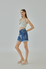 Kaylia Gingham Ruched Halter Crop Top