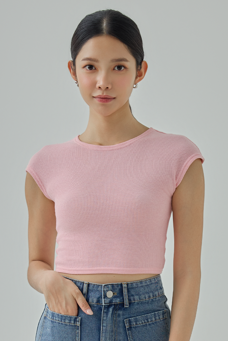 Miley Waffle Knit Crop Top