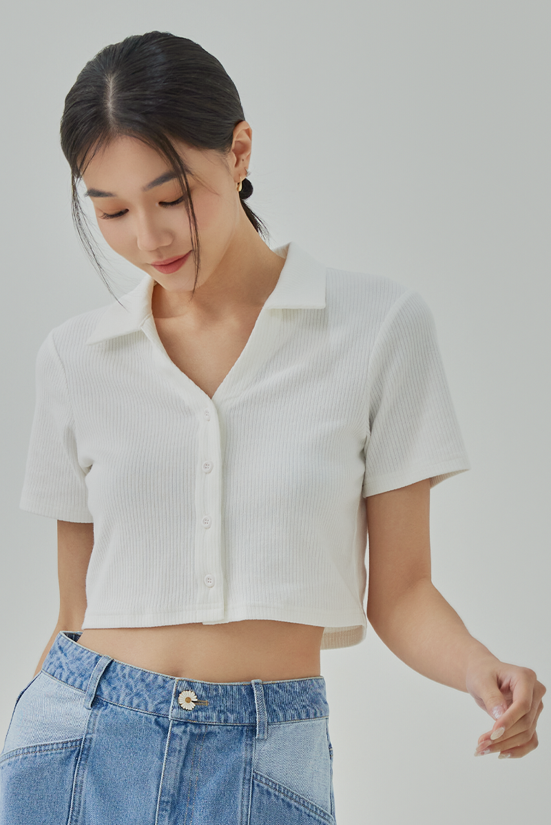 Kyrie Ribbed Knit Crop Top