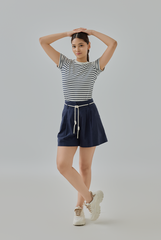 Cherry Classic Striped Knit Tee