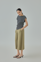 Milena Striped Cap Sleeve Top