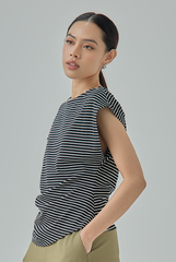 Milena Striped Cap Sleeve Top
