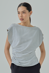 Milena Striped Cap Sleeve Top