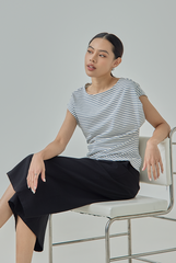 Milena Striped Cap Sleeve Top
