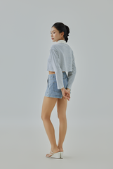 Carlie Striped Long Sleeves Polo Tee