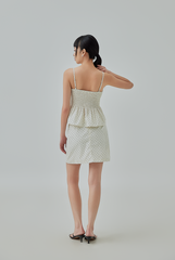 [B1F1] Katniss Polka Dots Peplum Top