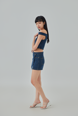 [B1F1] Naomi Off-Shoulder Crop Top