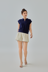 Scottie Johnny Collar Knit Top