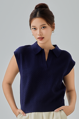 Scottie Johnny Collar Knit Top