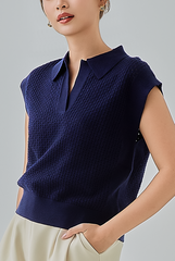 Scottie Johnny Collar Knit Top