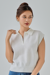 Scottie Johnny Collar Knit Top