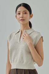 Scottie Johnny Collar Knit Top