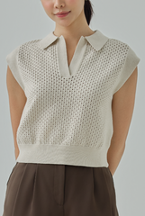 Scottie Johnny Collar Knit Top