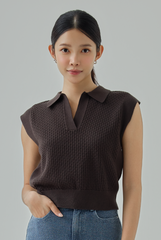 Scottie Johnny Collar Knit Top
