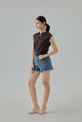 Scottie Johnny Collar Knit Top