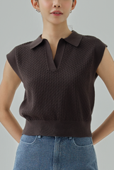 Scottie Johnny Collar Knit Top