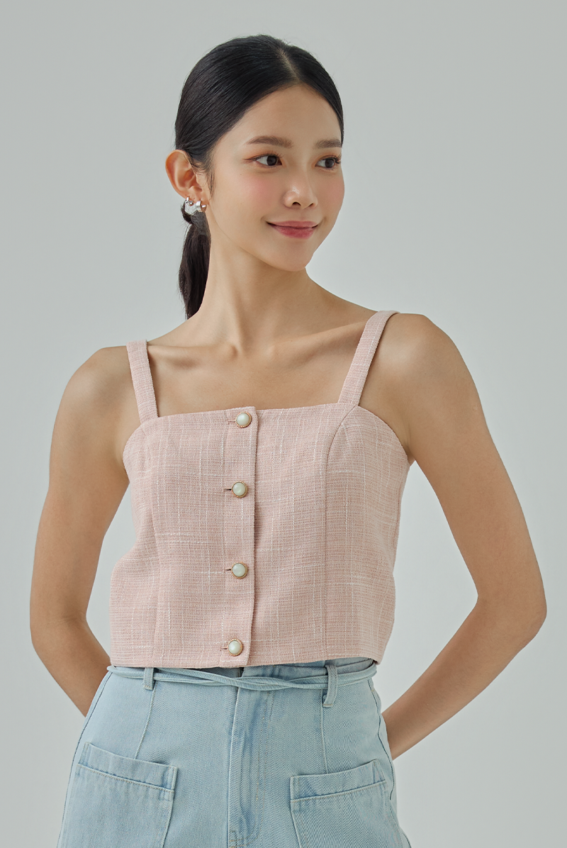 Serene Tweed Top