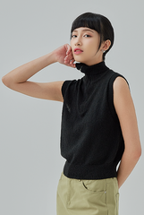 Taffy Quarter Zip Collar Top