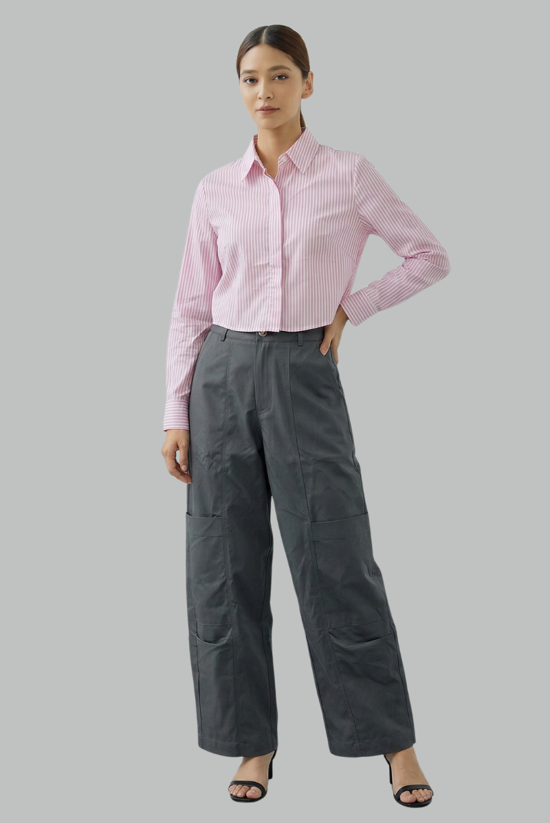 Ivy Striped Cropped Shirt