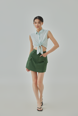 Alodie Front Tie Sleeveless Shirt