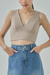 Bae Padded V-Neck Crop Top