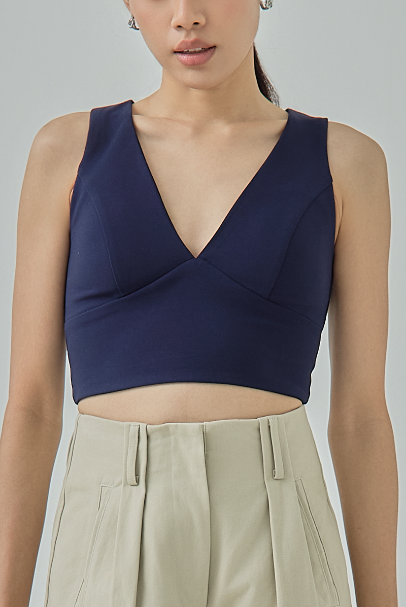 Bae Padded V-Neck Crop Top