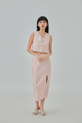 Krystal Cheongsam Inspired Top - Rose