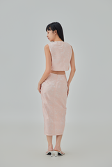 Krystal Cheongsam Inspired Top - Rose
