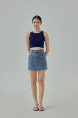 Liz Contrast Knit Tank Top