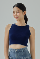 Liz Contrast Knit Tank Top