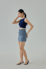 Liz Contrast Knit Tank Top
