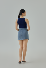 Liz Contrast Knit Tank Top