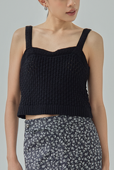 Dana Square Neck Knit Top
