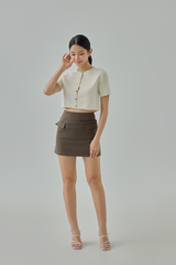 Brily Knitted Button-Up Top