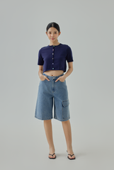 Brily Knitted Button-Up Top