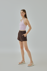 Chloelle Halter Knit Crop Top