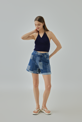Chloelle Halter Knit Crop Top