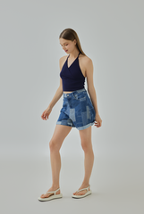Chloelle Halter Knit Crop Top