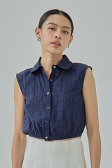 Elisa Eyelet Crop Blouse