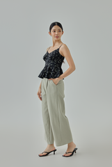 Baily Padded Printed Fit And Flare Top