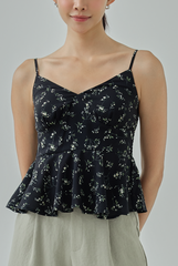 Baily Padded Printed Fit And Flare Top