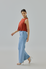 Jeanna Pleated Hem Sleeveless Top
