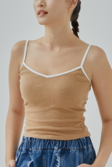 Leanda Contrast Binding Knit Top