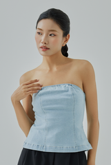 Lita Denim Tube Top