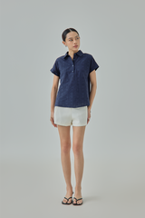 Vera Eyelet Collared Blouse