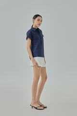 Vera Eyelet Collared Blouse