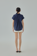 Vera Eyelet Collared Blouse