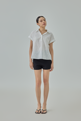 Vera Eyelet Collared Blouse