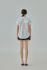Vera Eyelet Collared Blouse